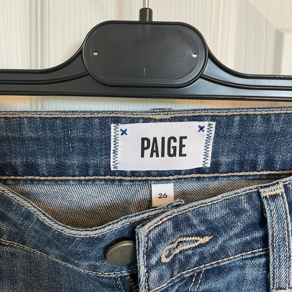 Paige jeans with leather details